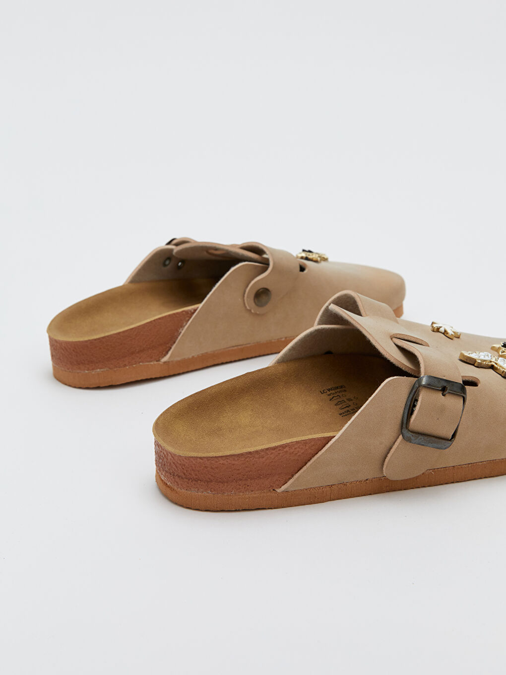 Bej Süet Görünümlü Kadın Terlik-4