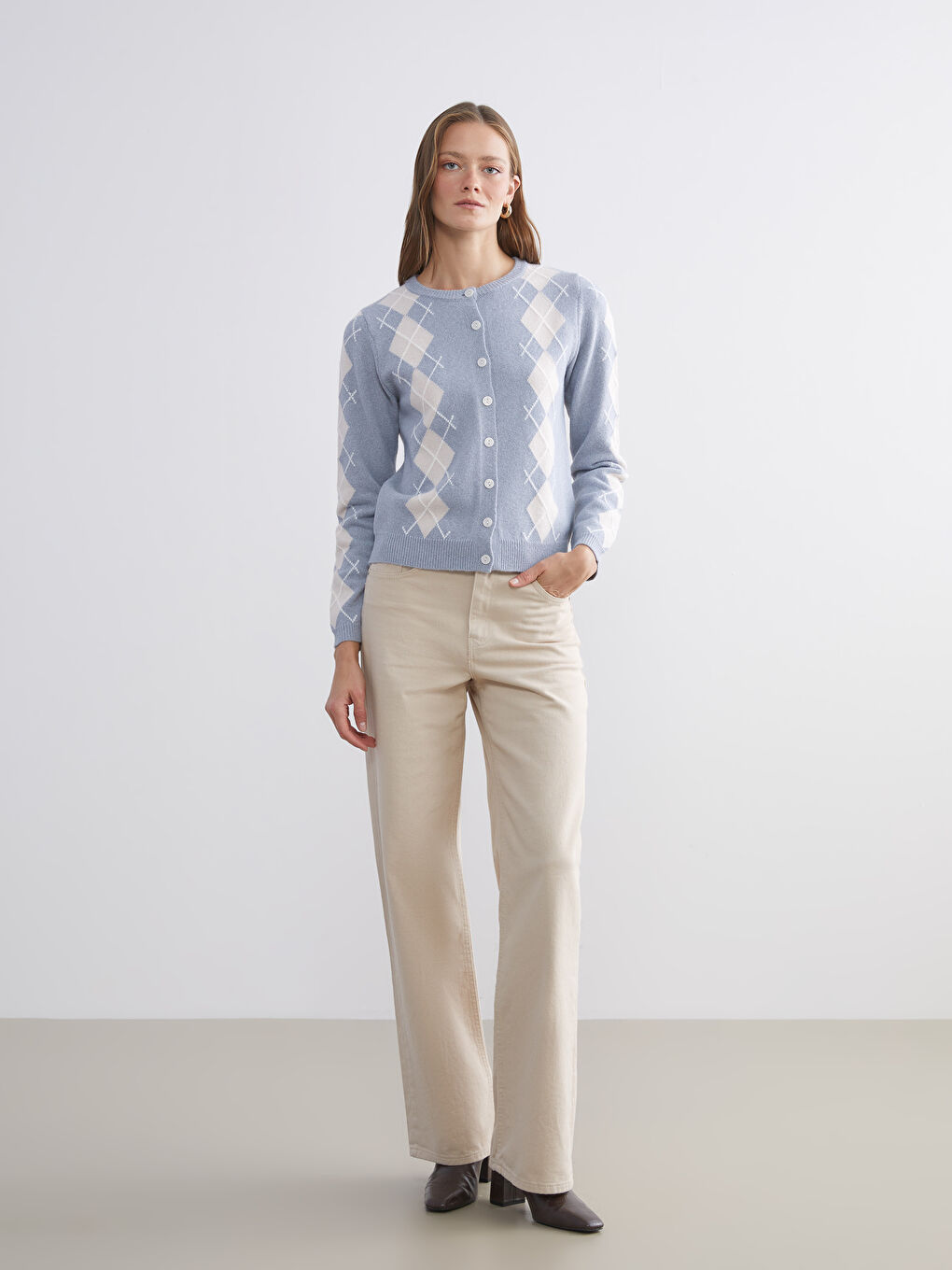 Woman GREY Cardigan-1