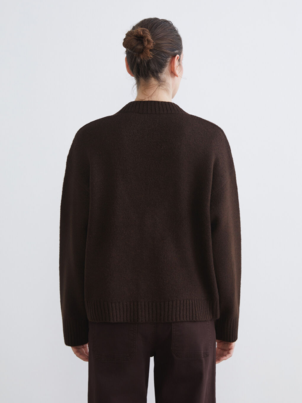 V Neck Oversize Women's Knitwear Cardigan-3