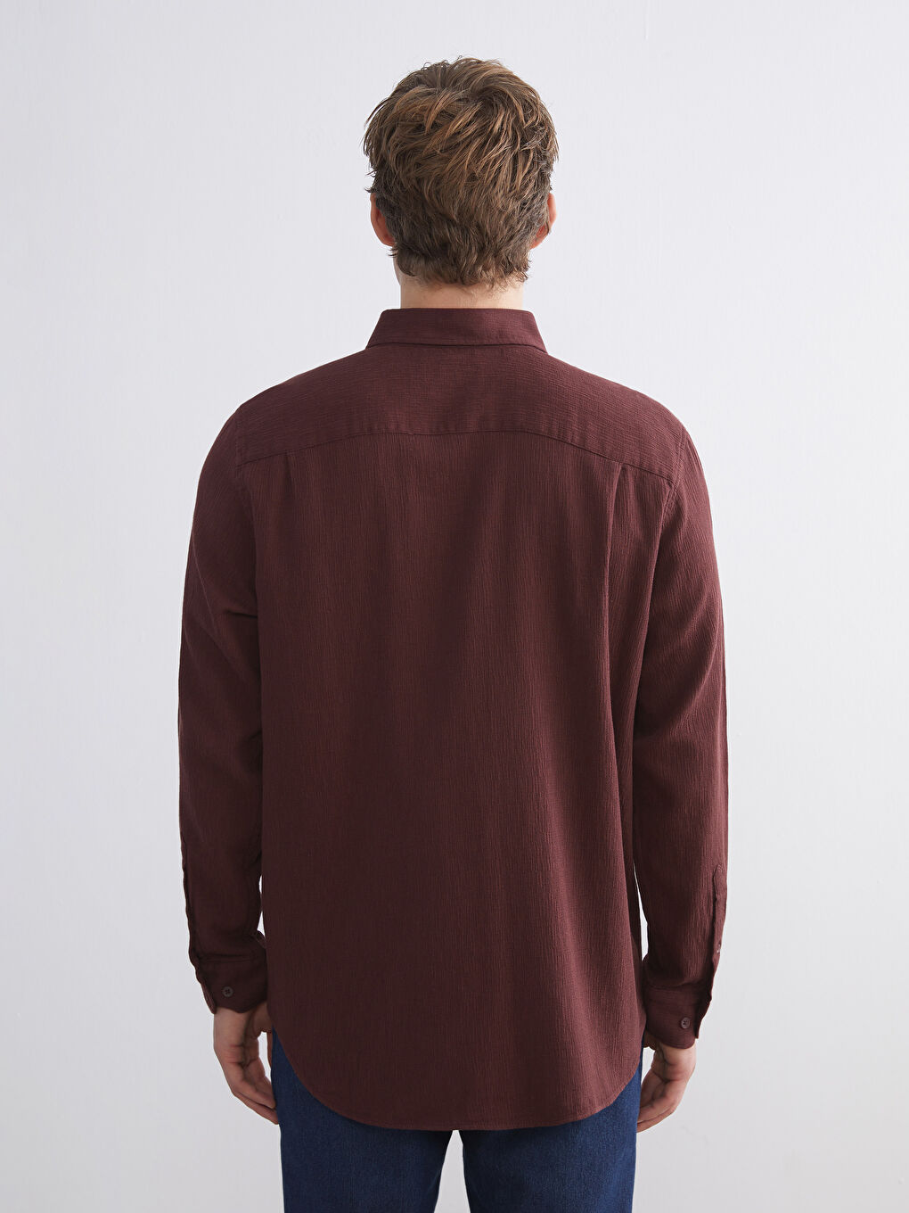 Regular Fit Long Sleeve Men's Shirt-3