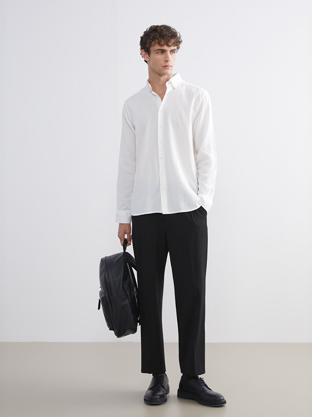Regular Fit Long Sleeve Men's Shirt-1