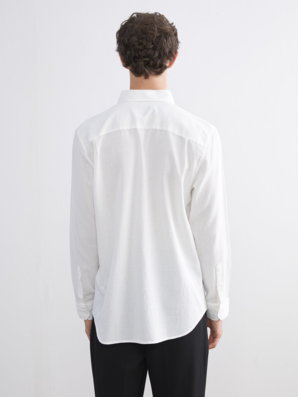 Regular Fit Long Sleeve Men's Shirt-3