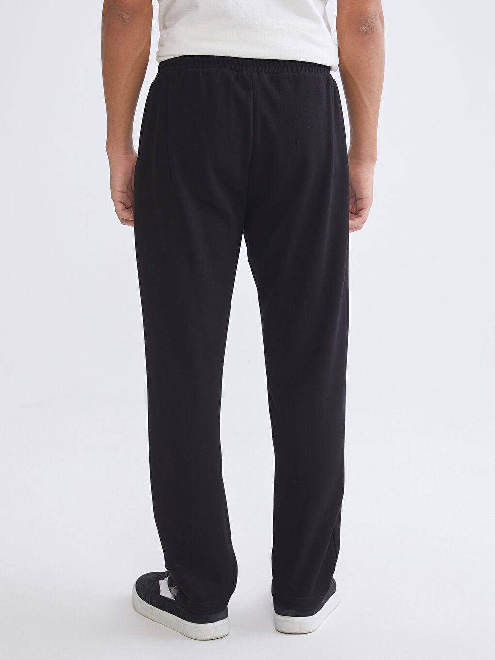 Siyah Standart Kalıp Erkek Eşofman Altı-3