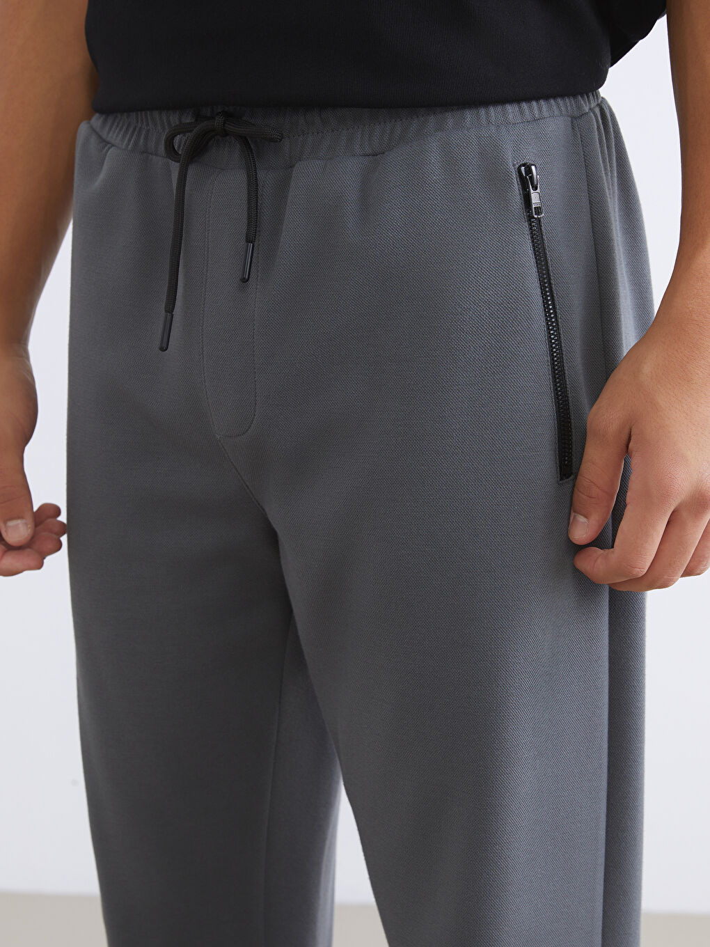 Gri Standart Kalıp Erkek Eşofman Altı-2