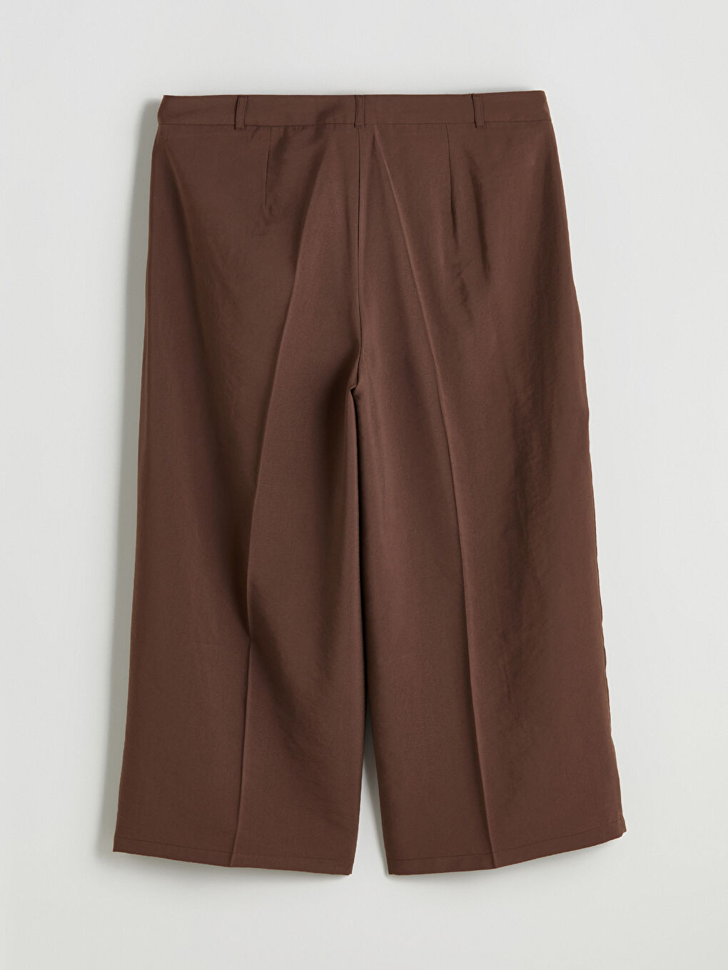 Kahverengi Modal Karışımlı Kadın Pileli Pantolon-7