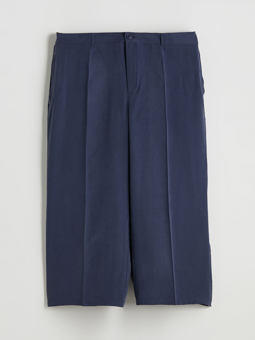 Lacivert Modal Karışımlı Kadın Pileli Pantolon-6