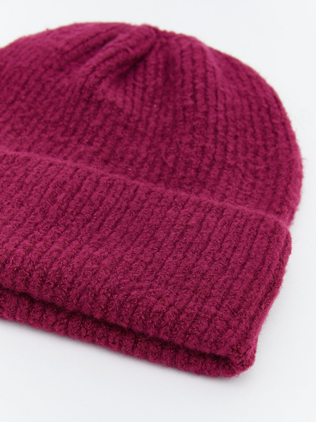 Bordo Basic Kadın Triko Bere-2