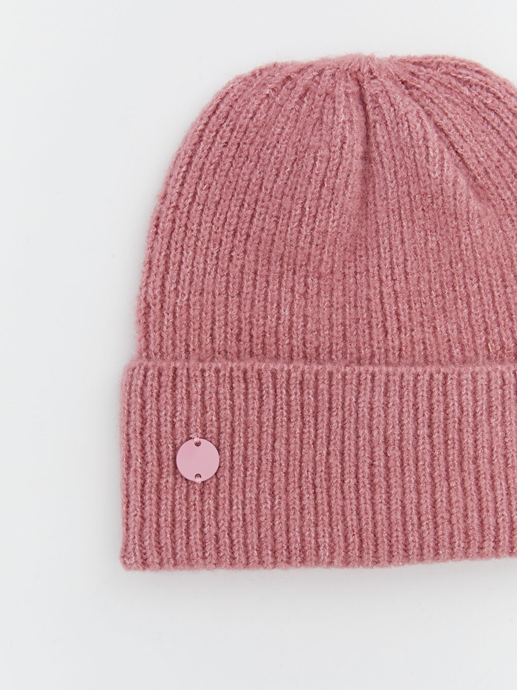 Pembe Basic Kadın Triko Bere-1