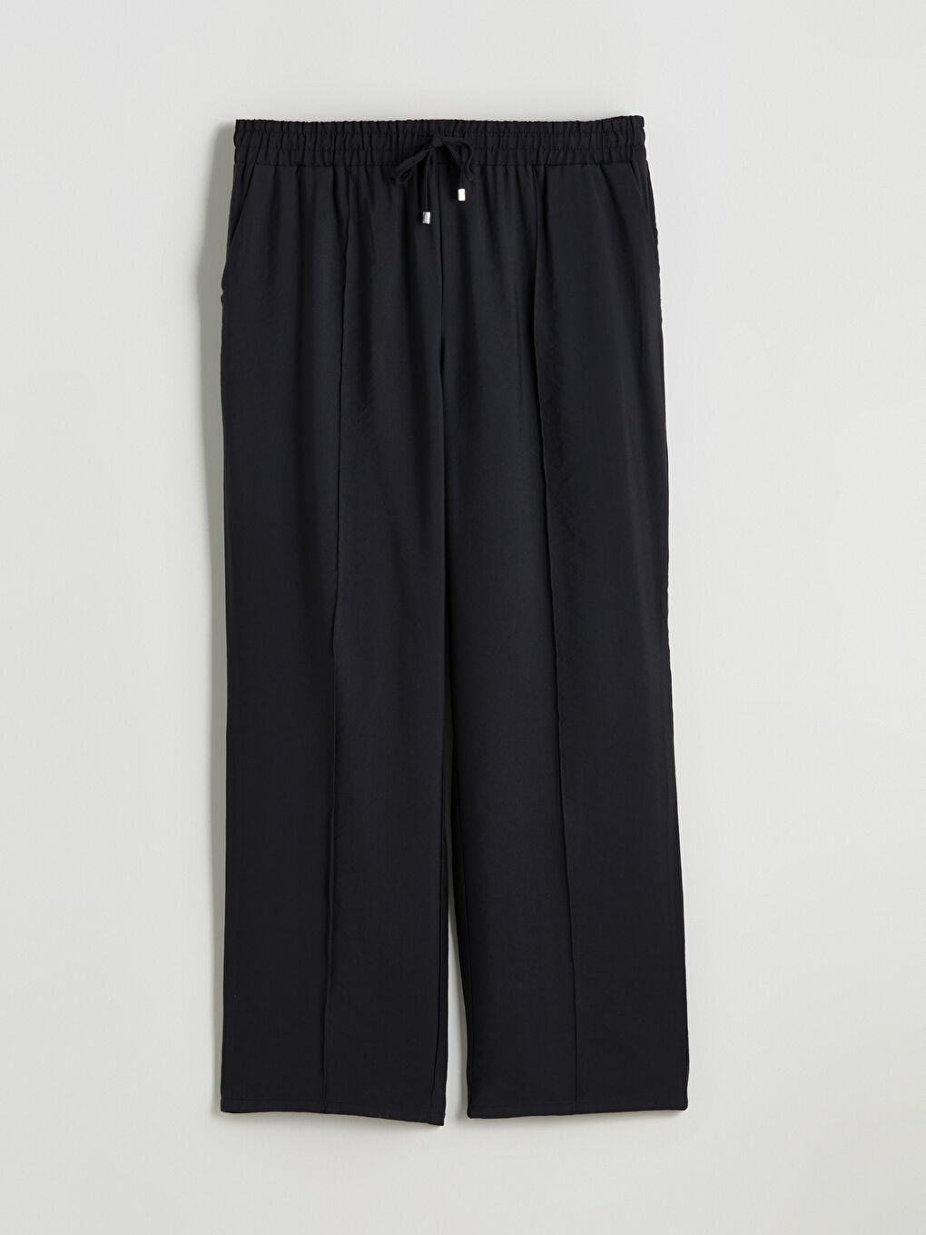 Siyah Beli Lastikli Modal Karışımlı Kadın Pantolon-6