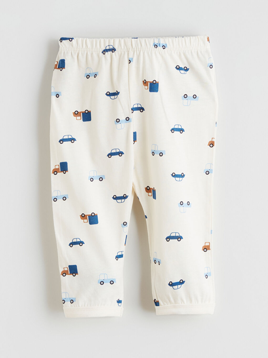 Ekru Bisiklet Yaka Erkek Bebek Çıtçıtlı Body ve Pantolon-4