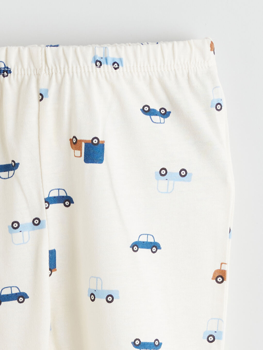 Ekru Bisiklet Yaka Erkek Bebek Çıtçıtlı Body ve Pantolon-5