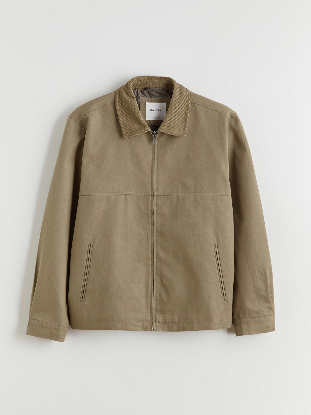 Bej Rahat Kalıp Kadife Yaka Erkek Mont-11