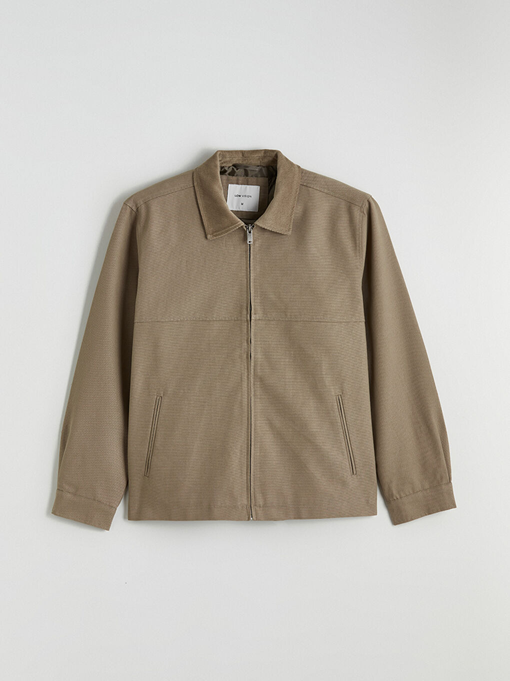 Bej Rahat Kalıp Kadife Yaka Erkek Mont-10