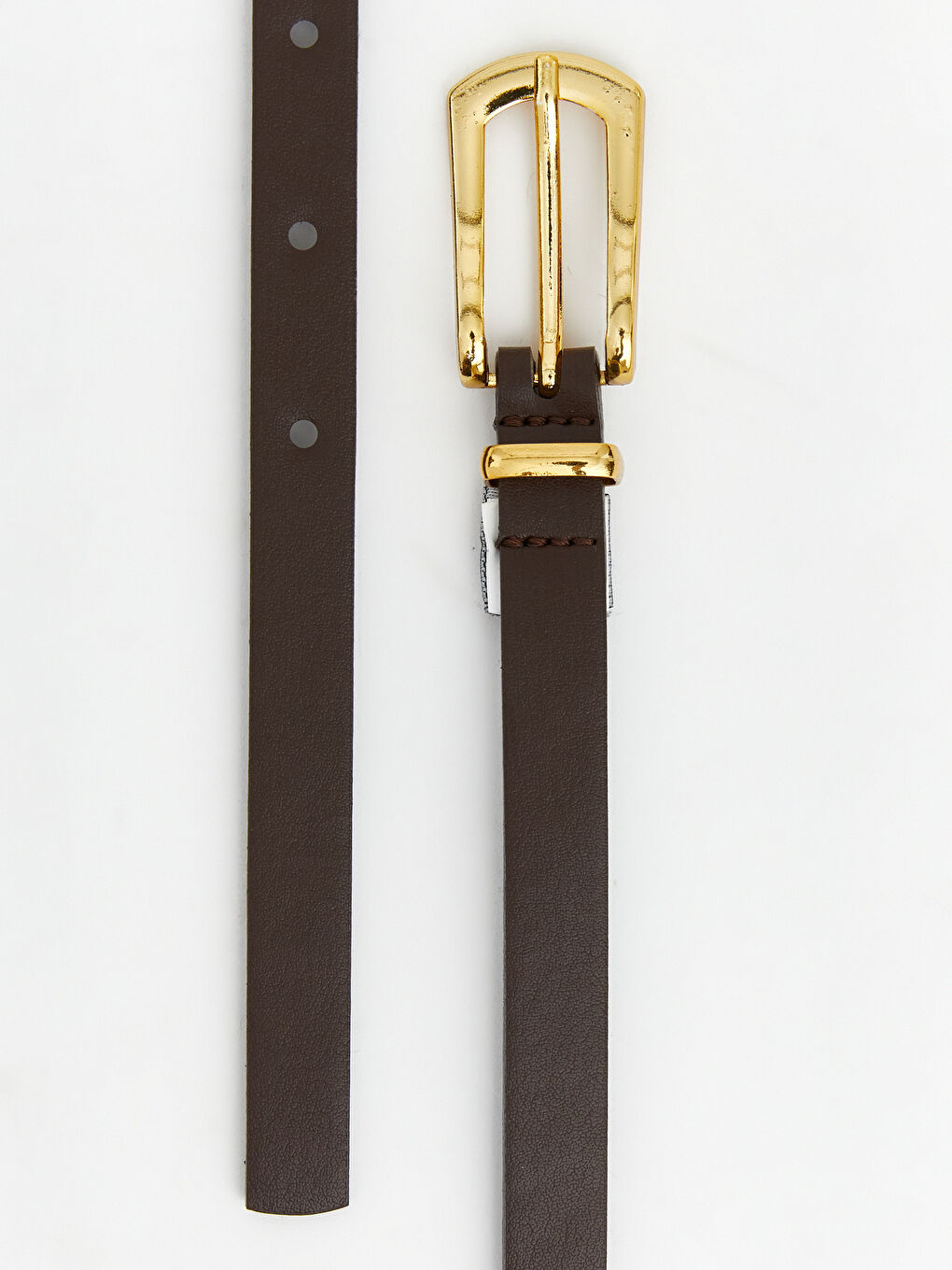 Kahverengi Deri Görünümlü Kadın Kemer 2'li-2