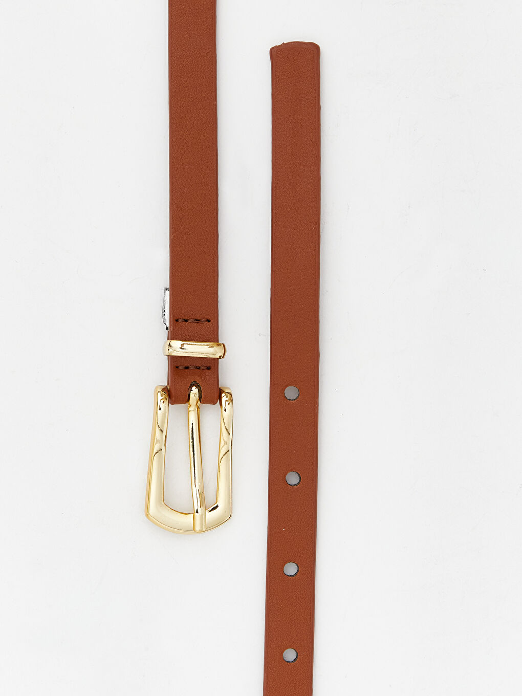 Kahverengi Deri Görünümlü Kadın Kemer 2'li-2