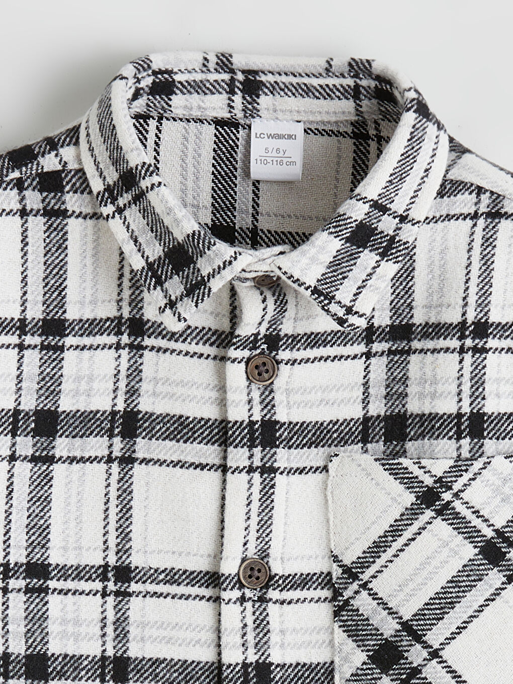 Ekru Ekose Erkek Çocuk Oduncu Gömlek-4