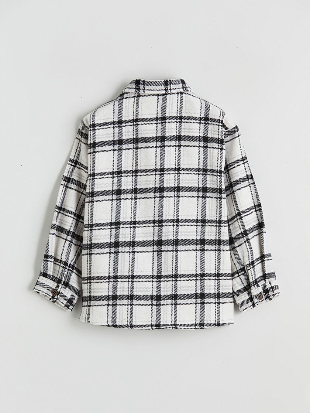 Ekru Ekose Erkek Çocuk Oduncu Gömlek-5