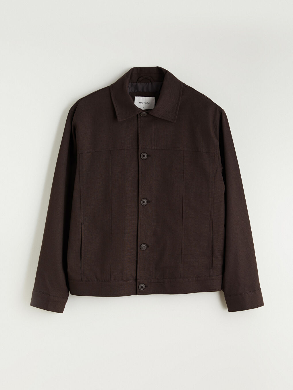 Kahverengi Rahat Kalıp Uzun Kollu Erkek Gömlek Ceket-4