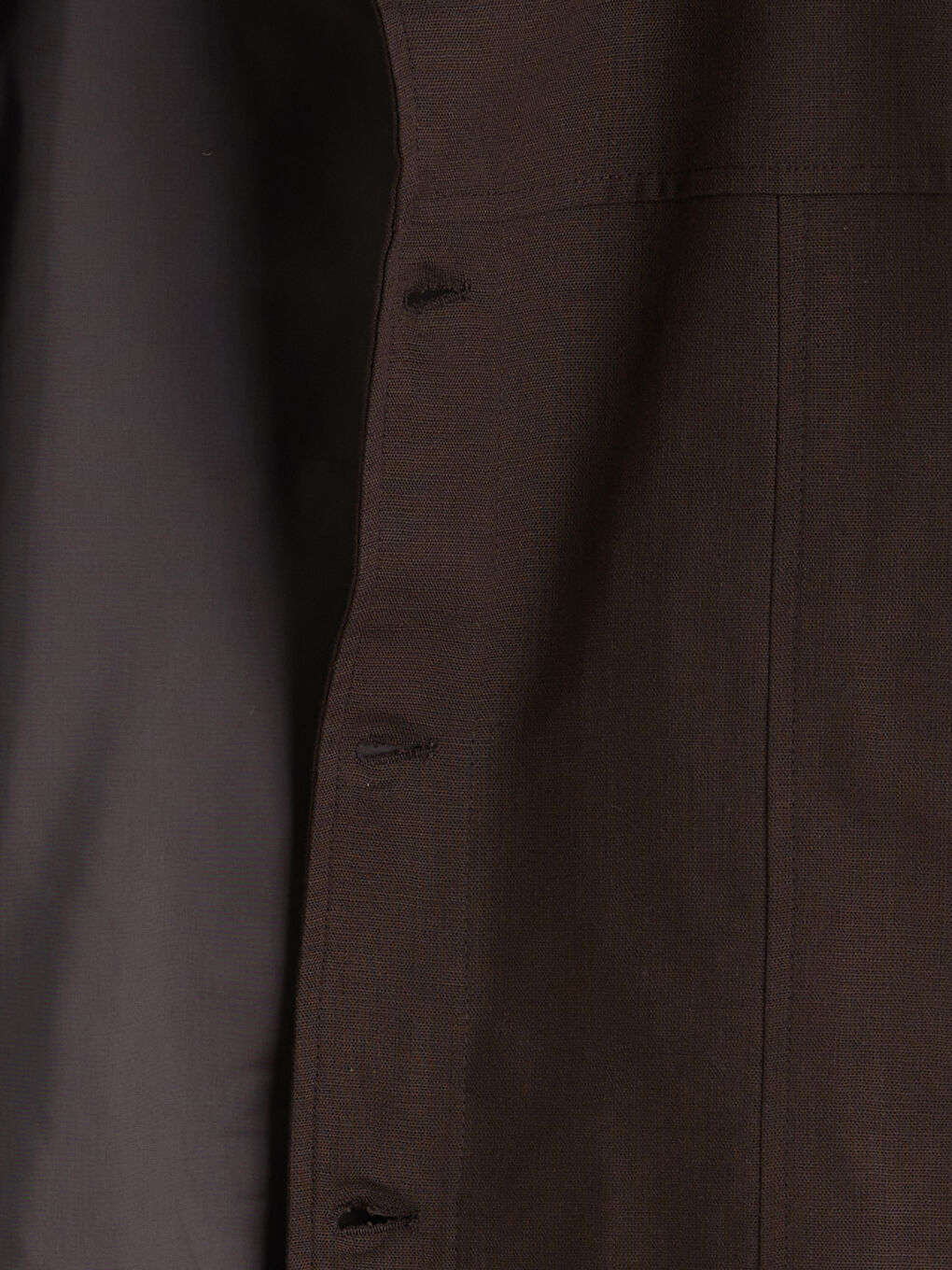 Kahverengi Rahat Kalıp Uzun Kollu Erkek Gömlek Ceket-5