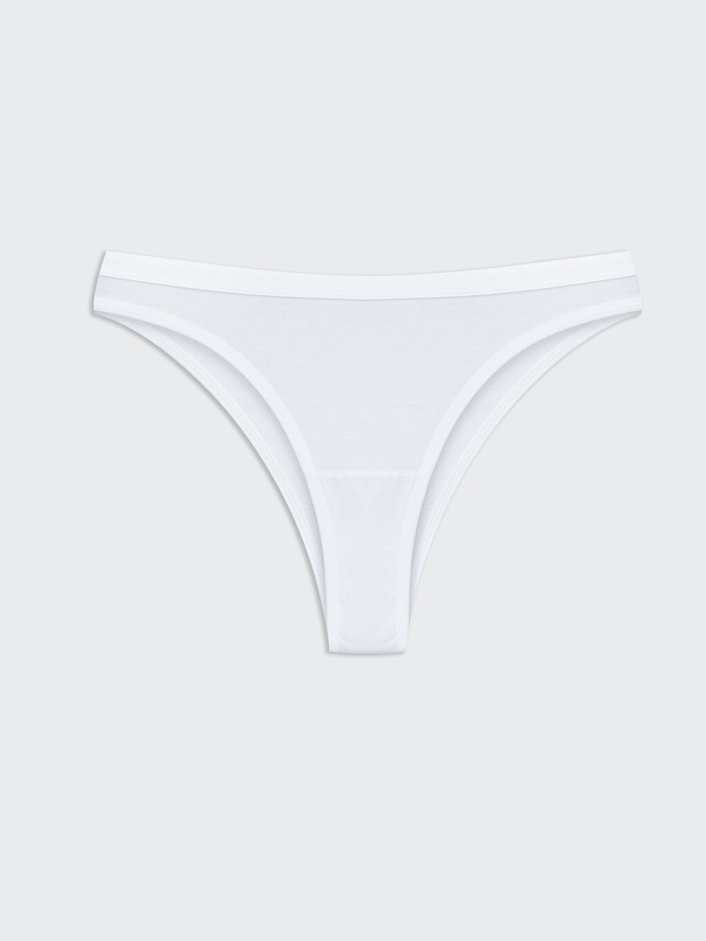 Beyaz Düz Brazilian Külot