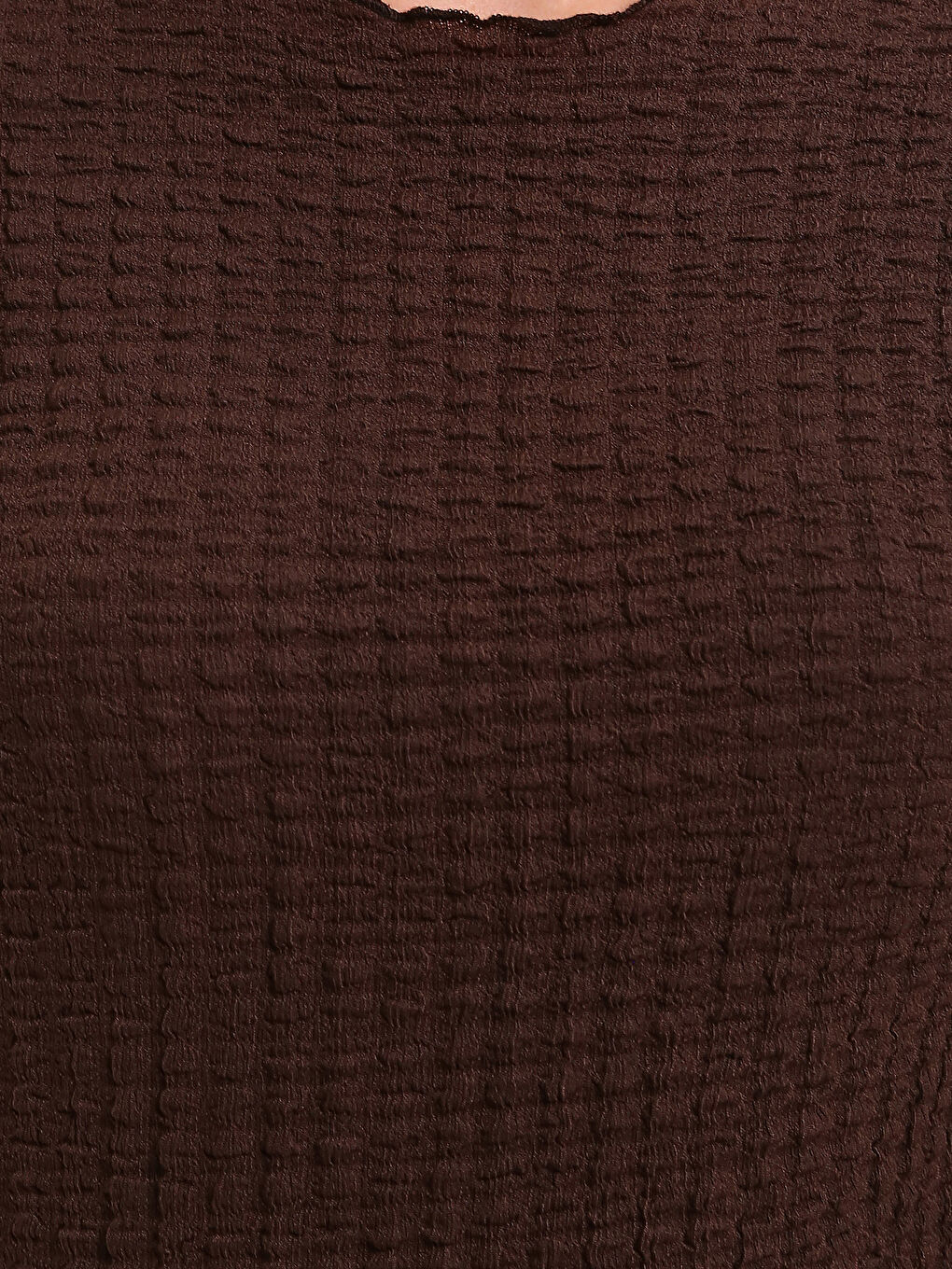 Crew Neck Textured Women's Blouse-2