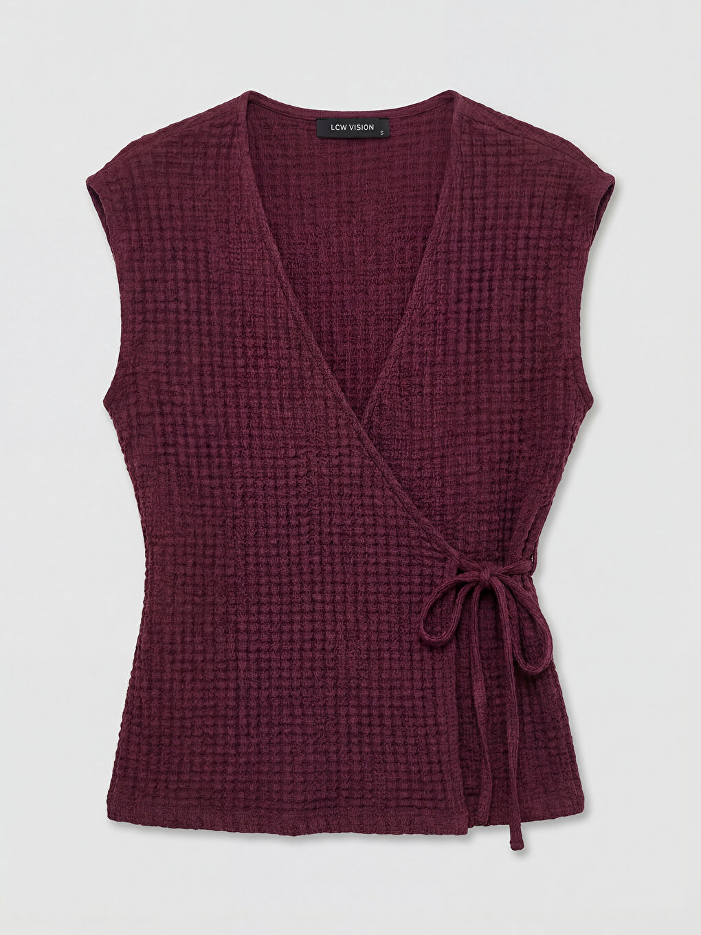 V Neck Front Tie Women's Knitwear T-shirt