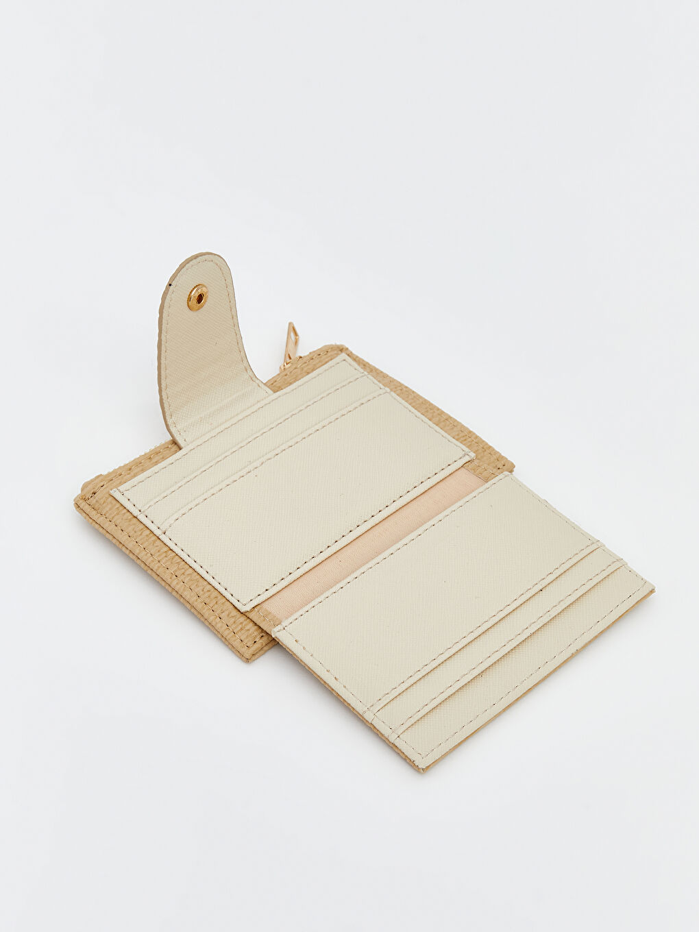 Bej Fermuarlı Kadın Cüzdan-2