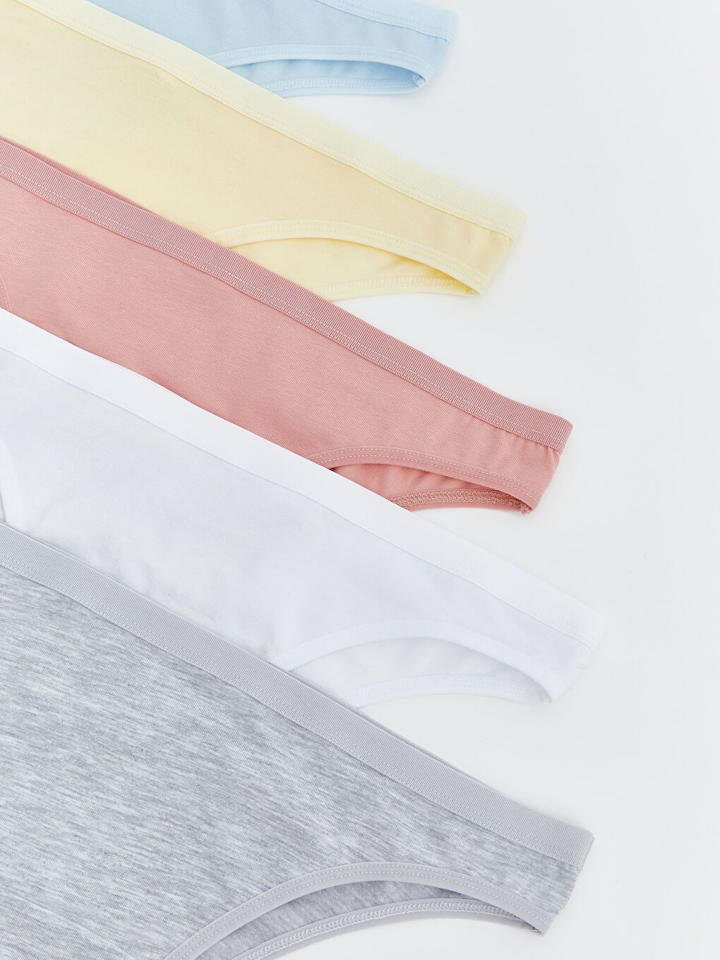 Mavi Düz Brazilian Külot 5'li-2