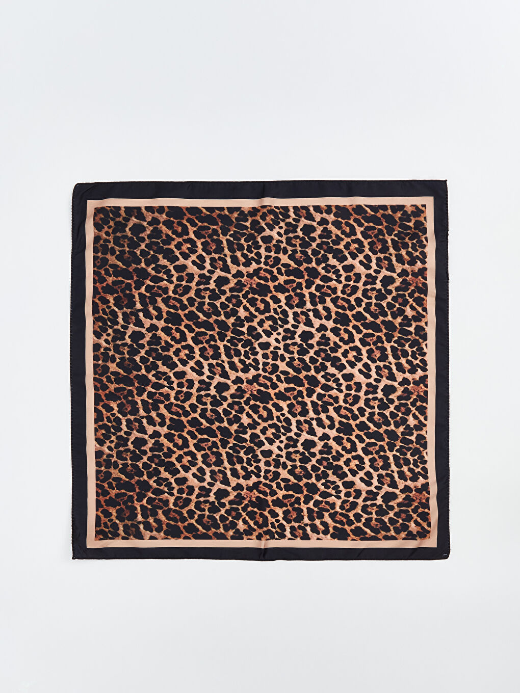 Kahverengi Leopar Desenli Kadın Bandana
