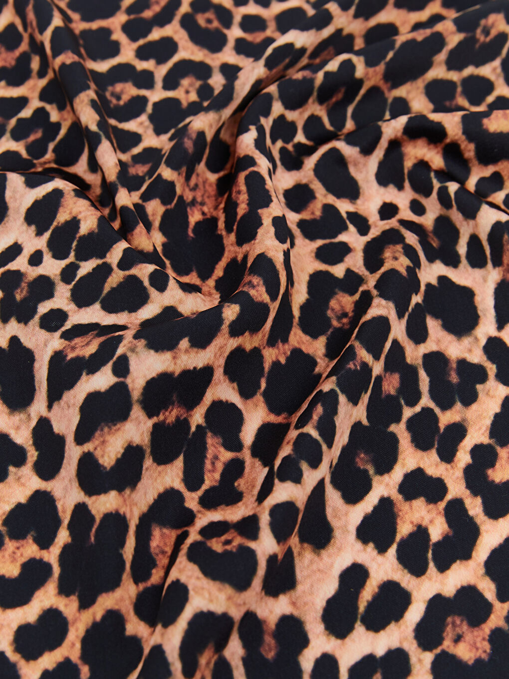 Kahverengi Leopar Desenli Kadın Bandana-2