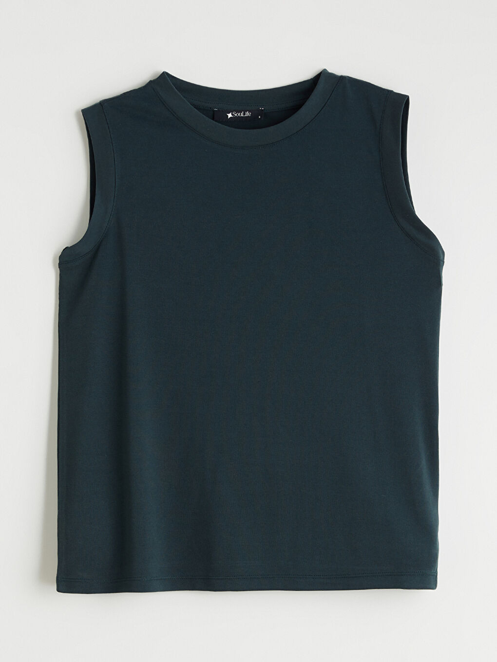 Siyah Bisiklet Yaka Kadın Atlet-4