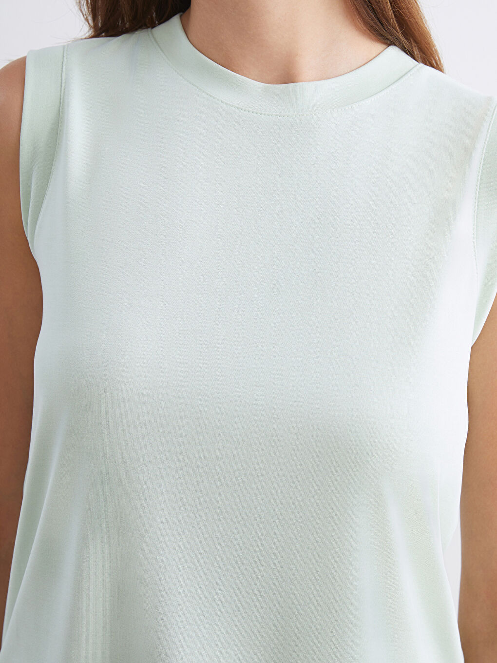 Yeşil Bisiklet Yaka Kadın Atlet-2