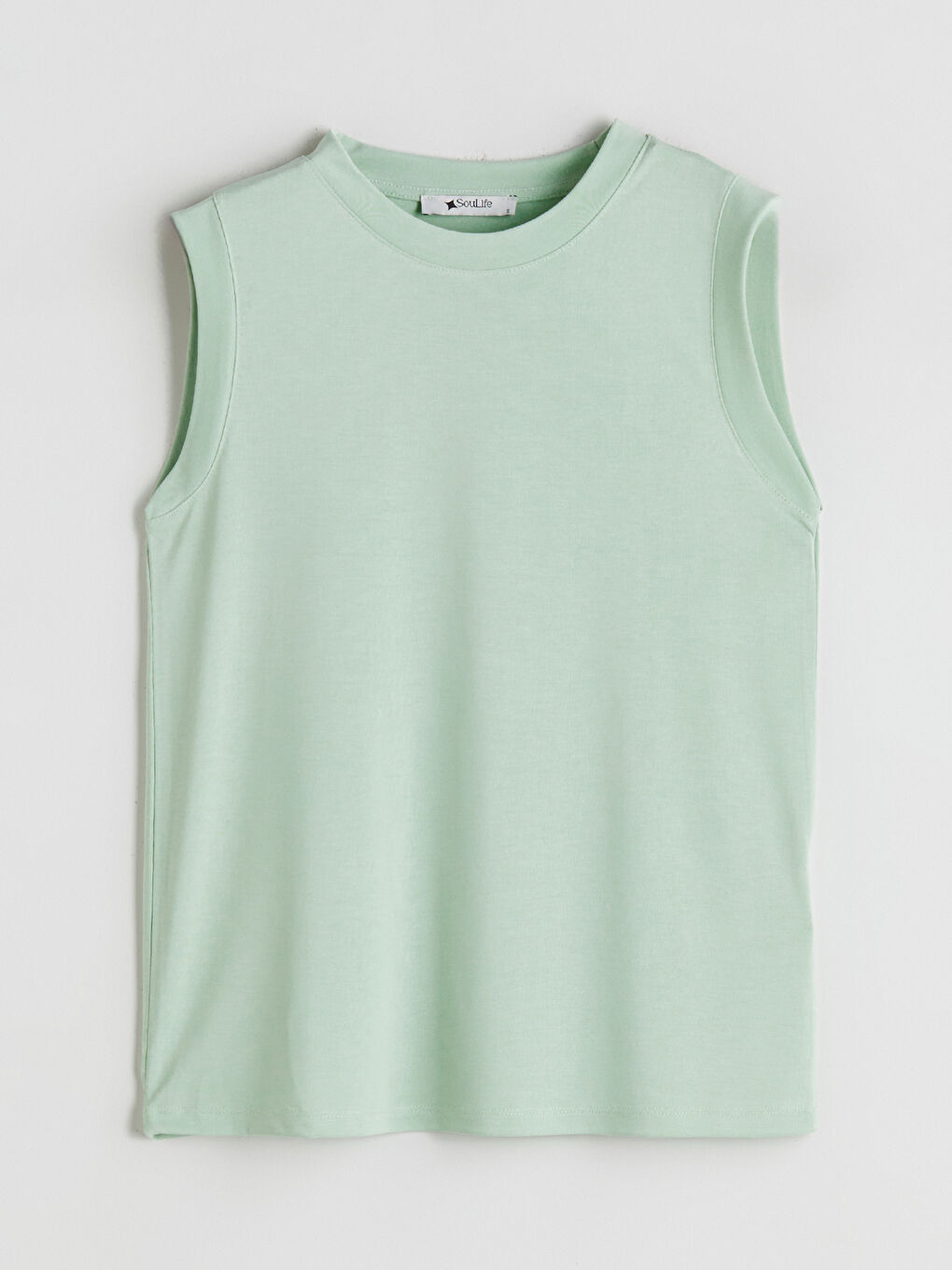 Yeşil Bisiklet Yaka Kadın Atlet-4