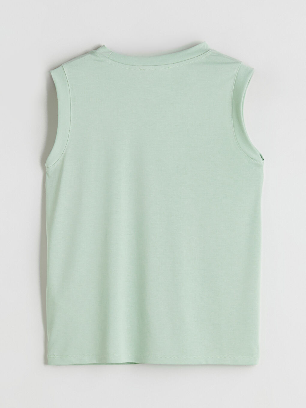 Yeşil Bisiklet Yaka Kadın Atlet-5