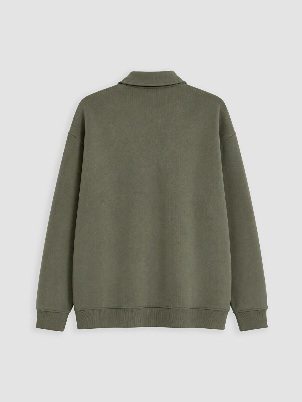 Karışık Polo Yaka Erkek Sweatshirt-2