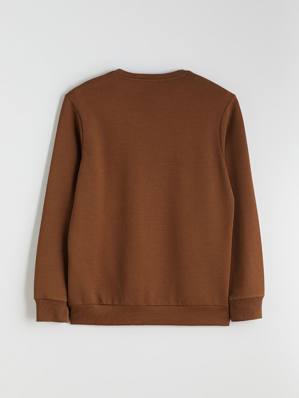 Kahverengi Bisiklet Yaka Baskılı Erkek Sweatshirt-5