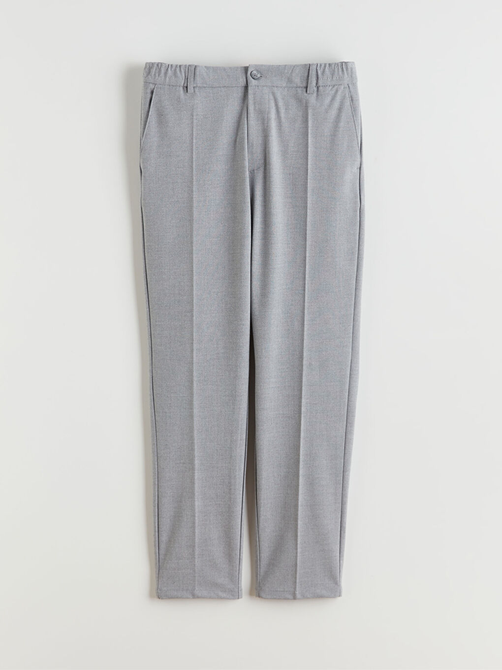 Gri Standart Kalıp Erkek Pantolon-4