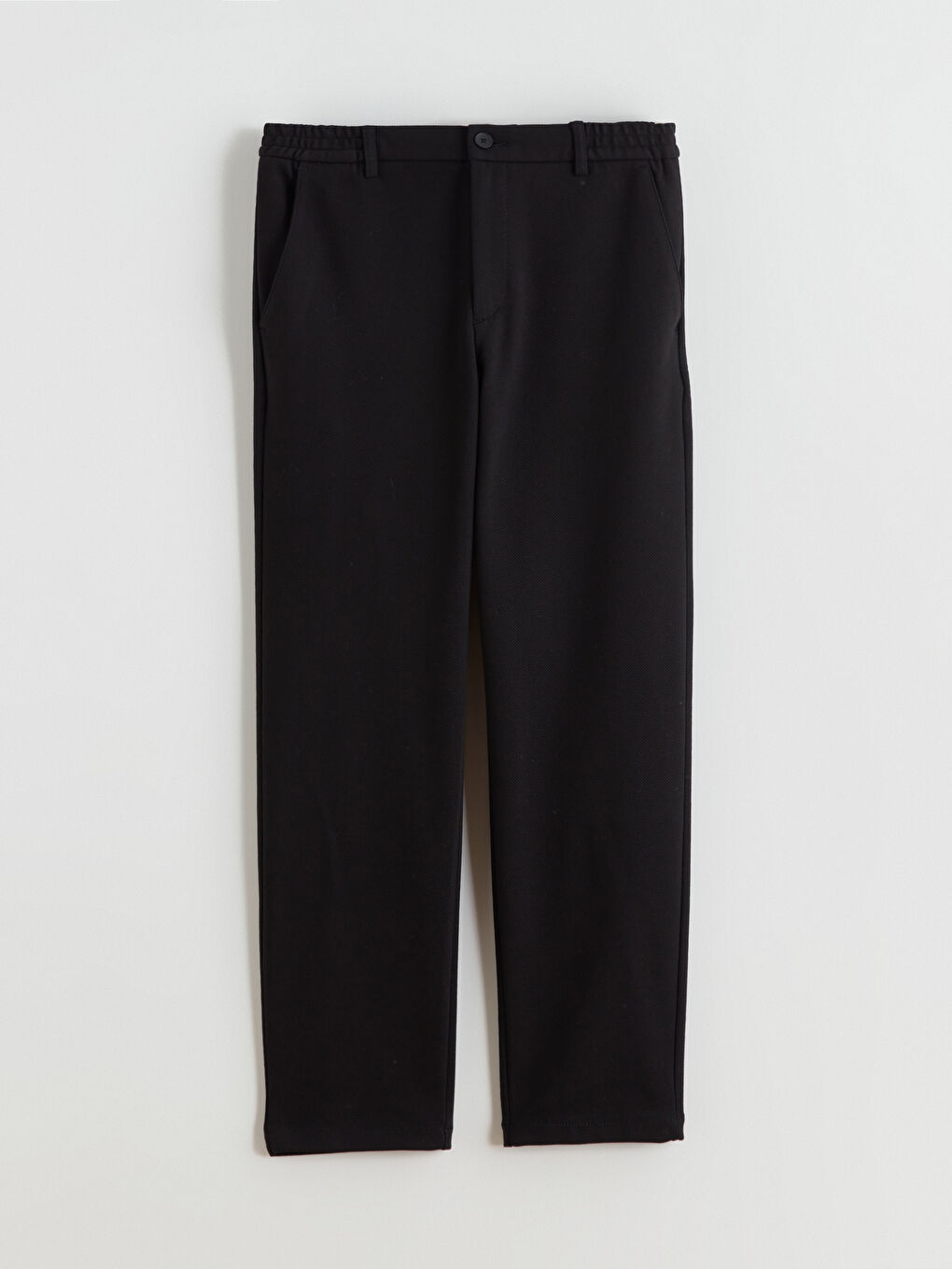 Siyah Standart Kalıp Erkek Pantolon-4