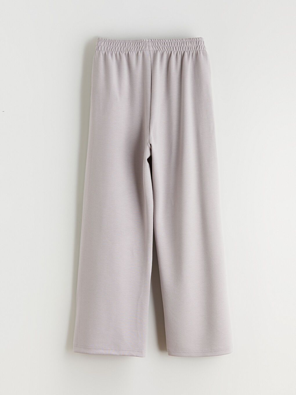 Lila Beli Lastikli Geniş Paça Kız Çocuk Soft Touch Eşofman Altı-1