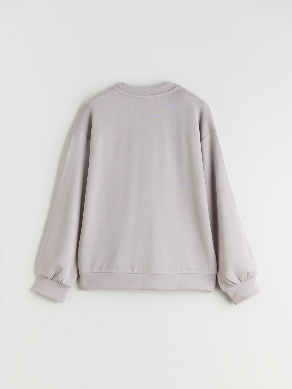 Lila V Yaka Kız Çocuk Soft Touch Sweatshirt-1
