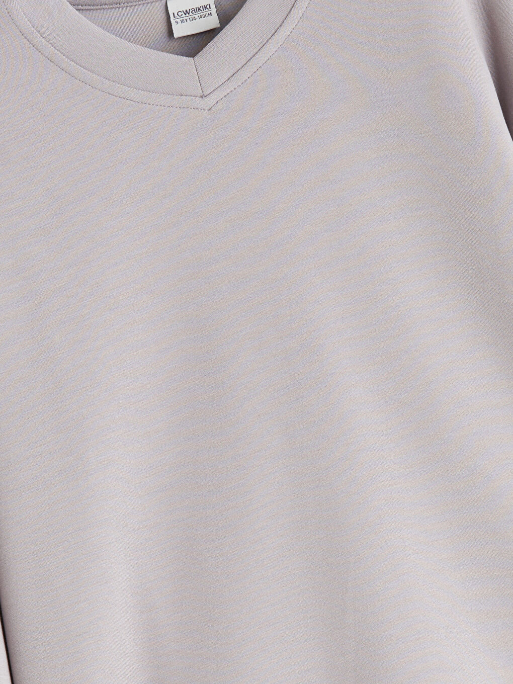 Lila V Yaka Kız Çocuk Soft Touch Sweatshirt-2