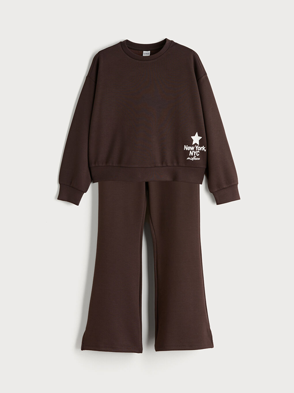 Crew Neck Girls' Sweatshirt and Leggings