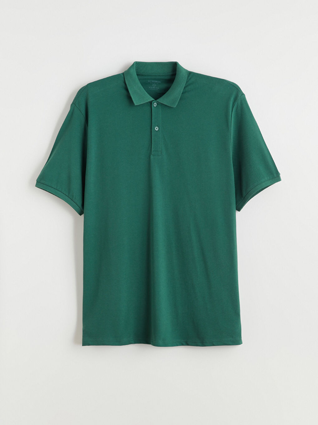 Yeşil Büyük Beden Polo Yaka Pike Erkek Tişört-4