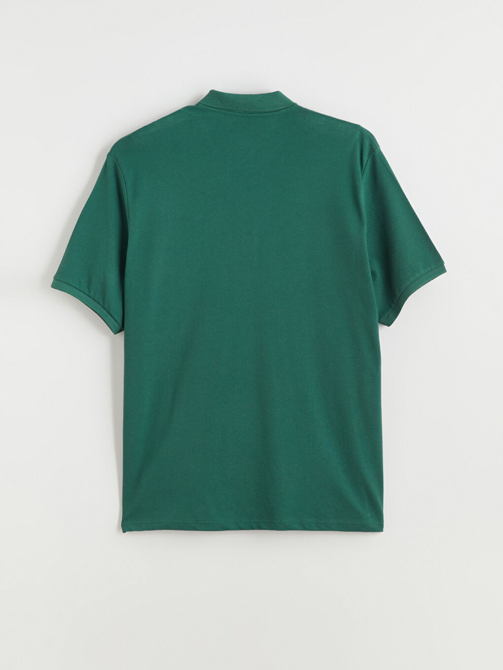 Yeşil Büyük Beden Polo Yaka Pike Erkek Tişört-5