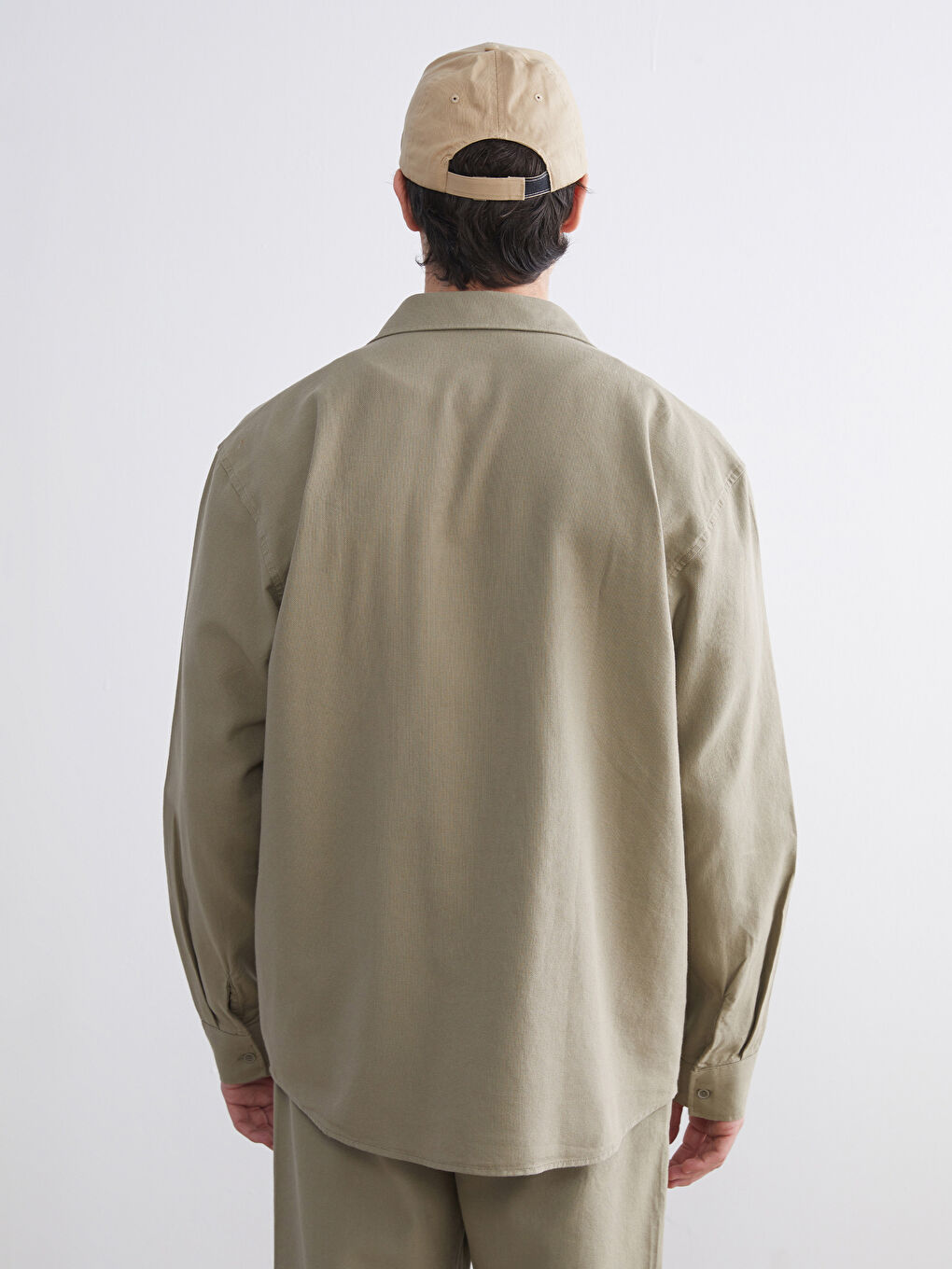 Regular Fit Long Sleeve Velvet Men's Shirt-3