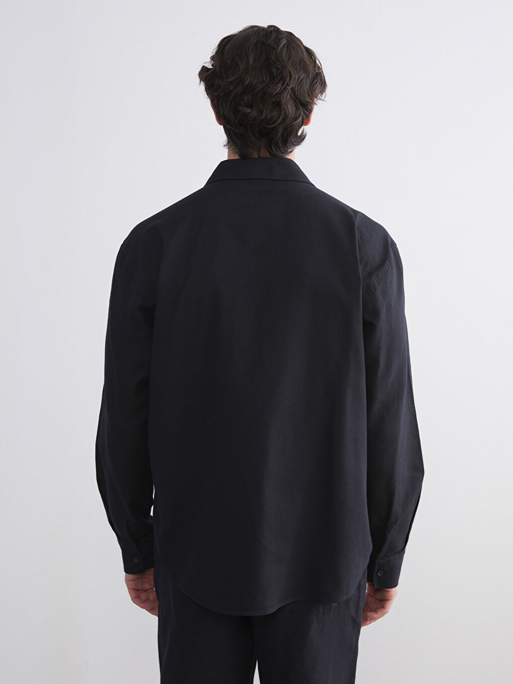 Regular Fit Long Sleeve Velvet Men's Shirt-3