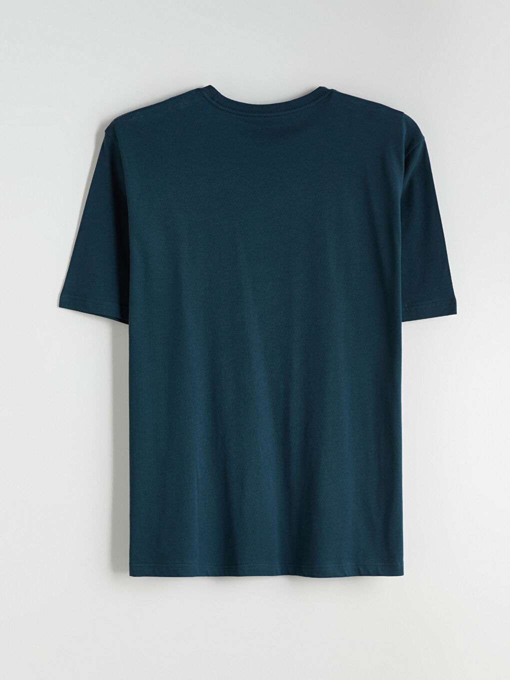 Petrol Büyük Beden Basic Penye Erkek Tişört-9