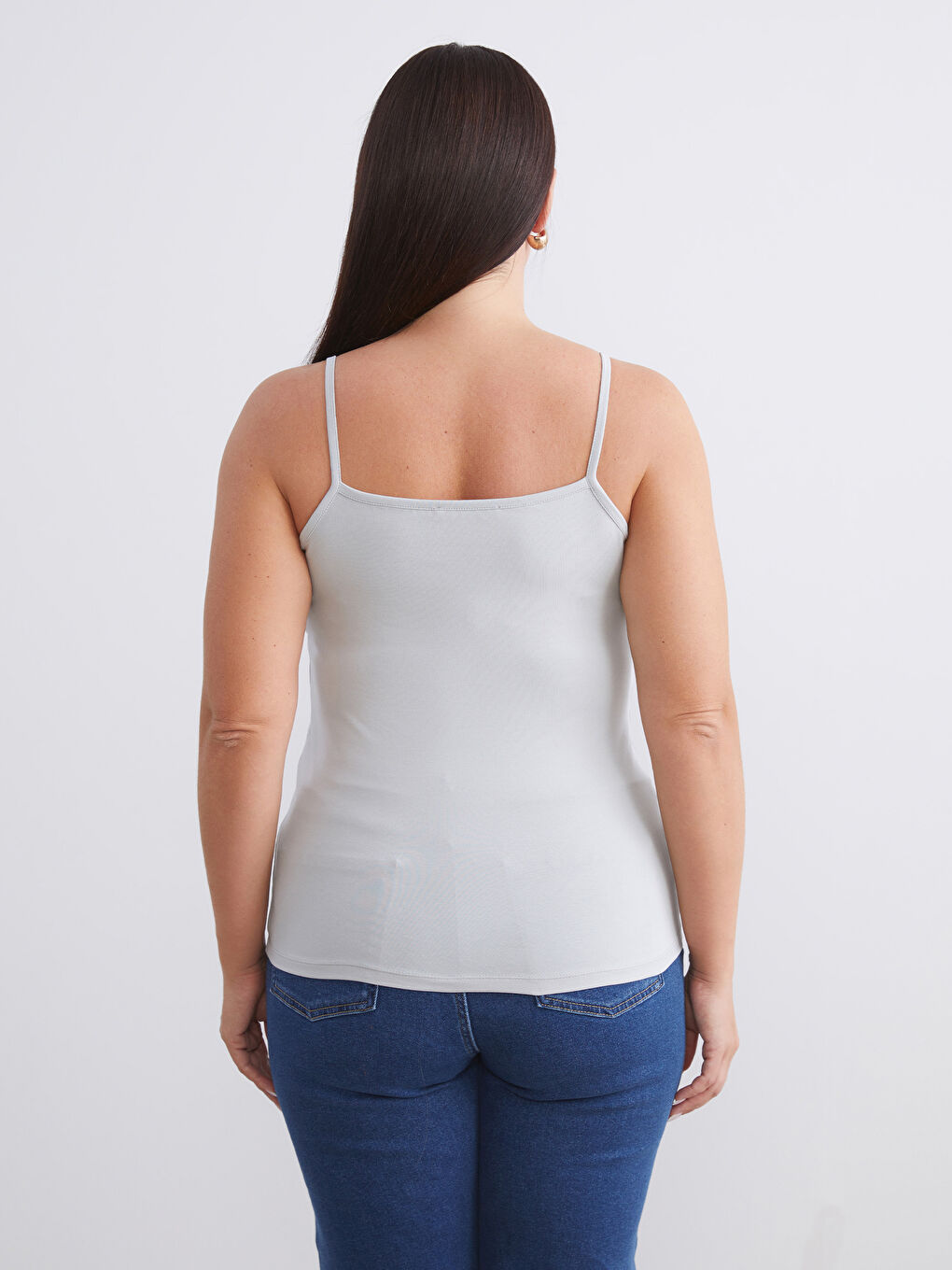 Bordo Büyük Beden U Yaka Kadın Atlet 2'li-6