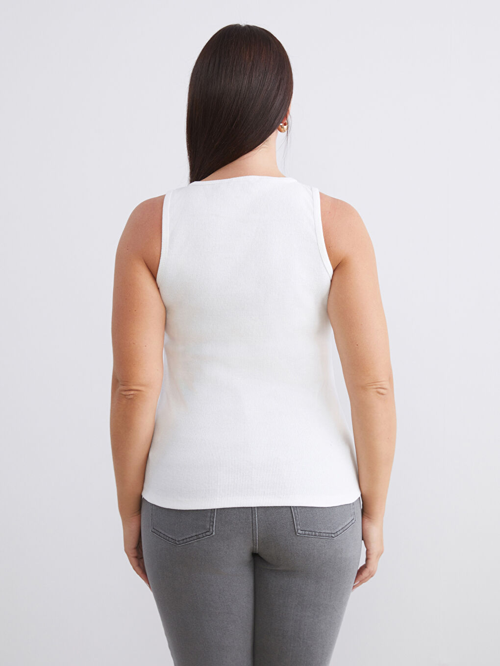 Siyah Büyük Beden Bisiklet Yaka Kadın Atlet 2'li-7