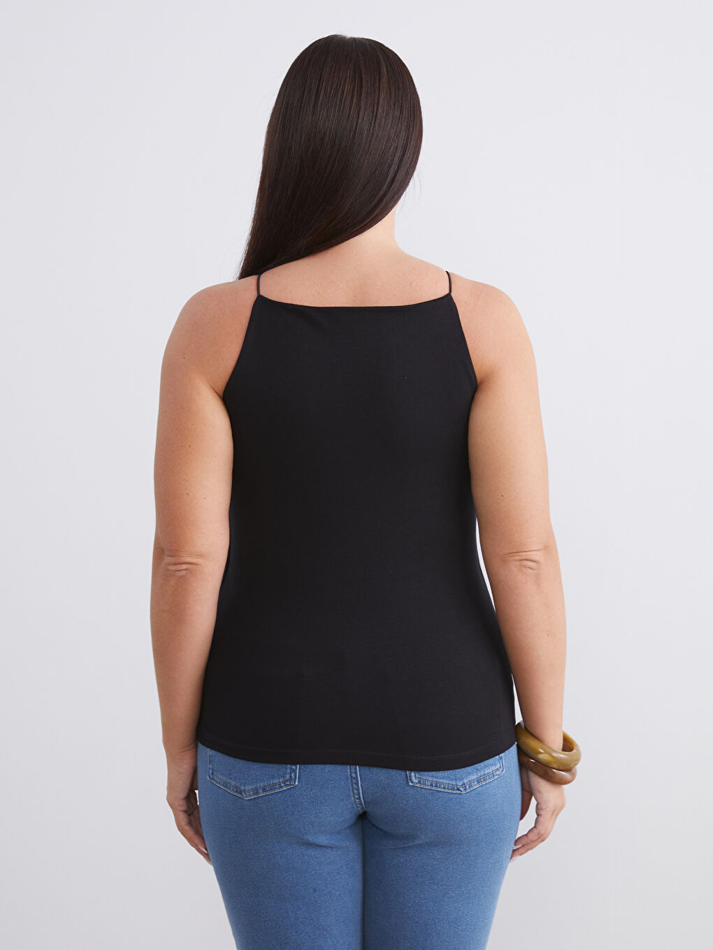 Bordo Büyük Beden Halter Yaka Kadın Atlet 2'li-7